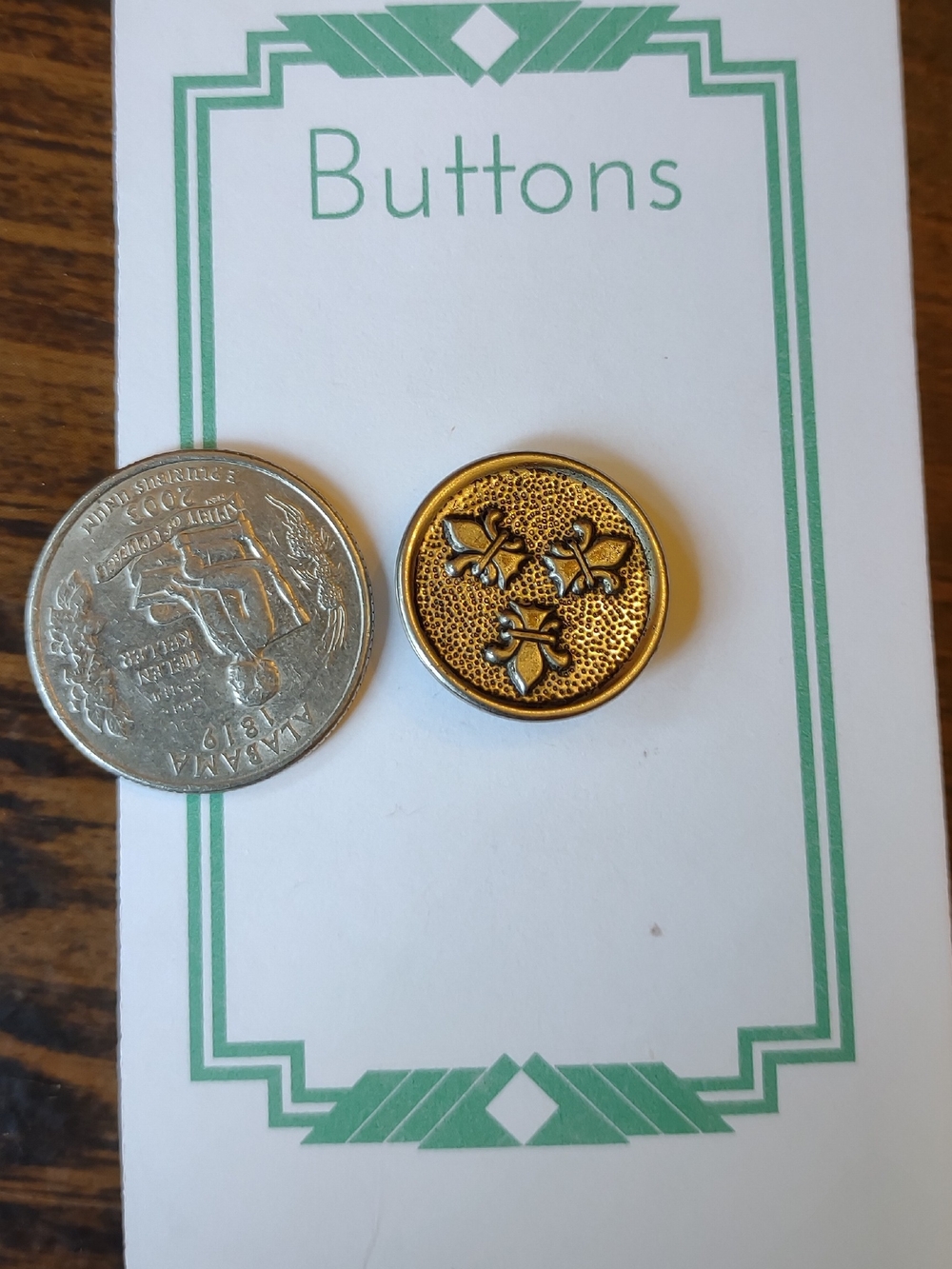 Vintage button Boy Scouts Fleur De Lis Floral Metal Button